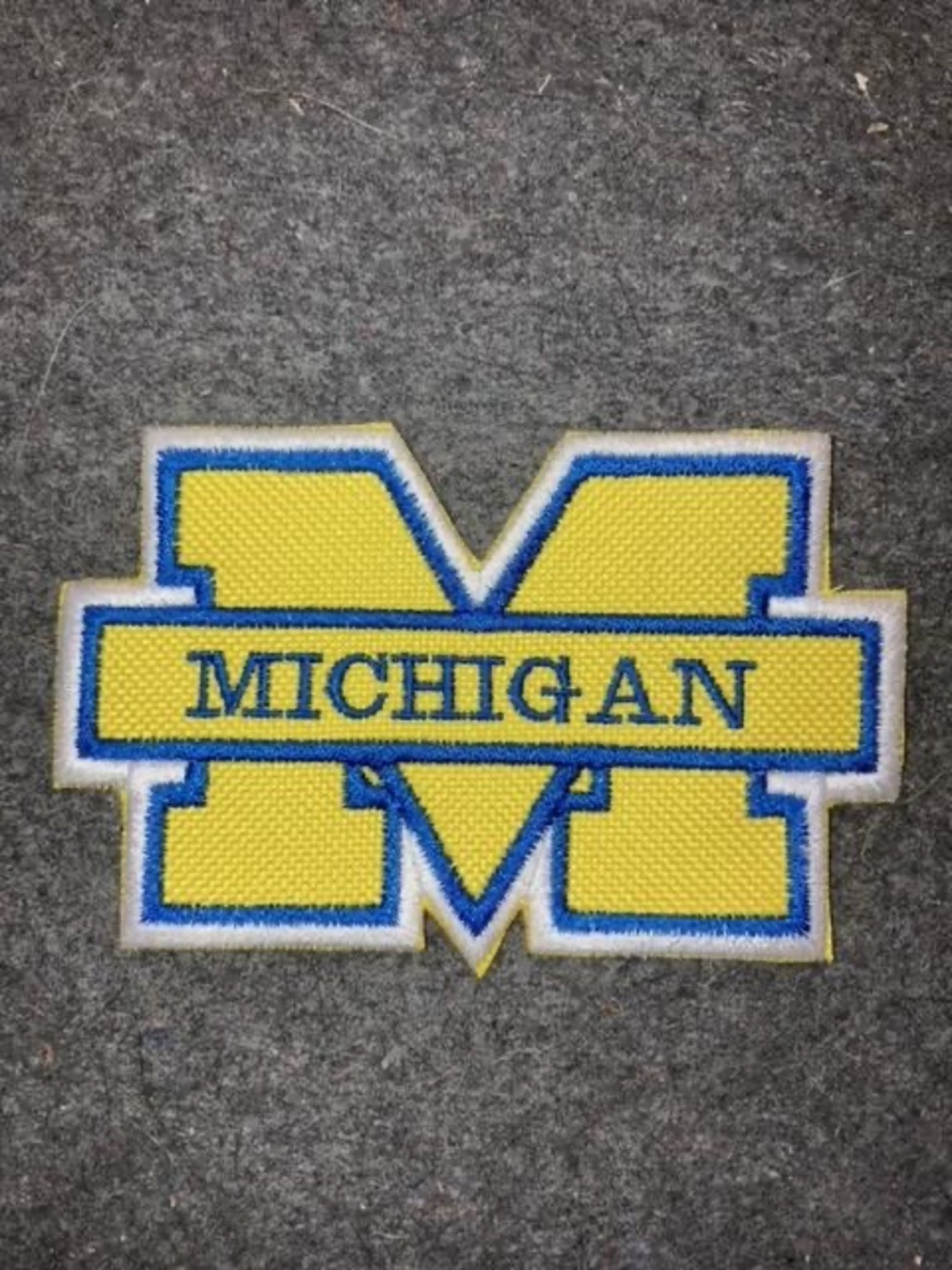 Michigan Maize & Blue Embroidered Outdoor Sew On Patch | Waterproof Gold Fabric